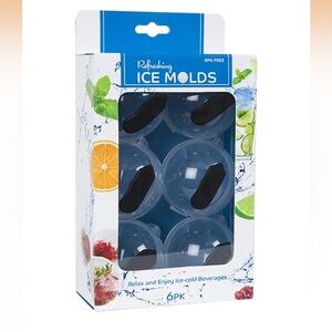 Refreshing Ice Molds, Ice Ball Makers, Ice Sphere Molds, Pack of 6 NEW in box